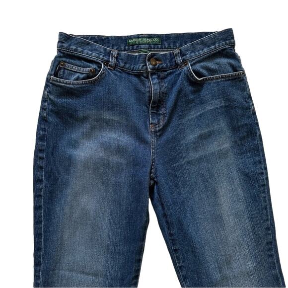 Vintage Lauren Jeans Co. Jeans High Rise Embroidered Accent Boot Cut Denim 10P - Picture 5 of 14